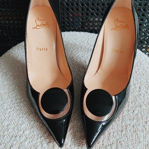 Christian Louboutin Black Patent Leather Pump size 38